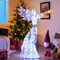 Costway 5 ft Christmas Angel Outdoor Pre-Lit Angel with Trumpet Halo Wings & 100 LED Lights
